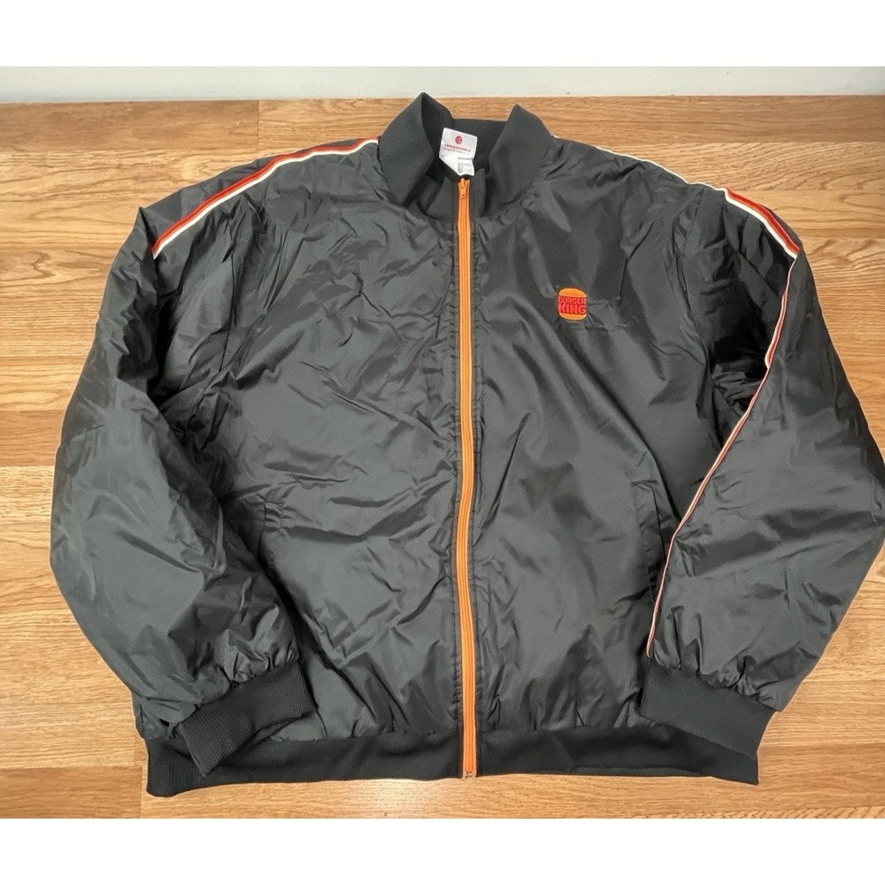 Burger King Employee Uniform Jacket, Black, Fleece Lined, Men's Size 2XL, Zip